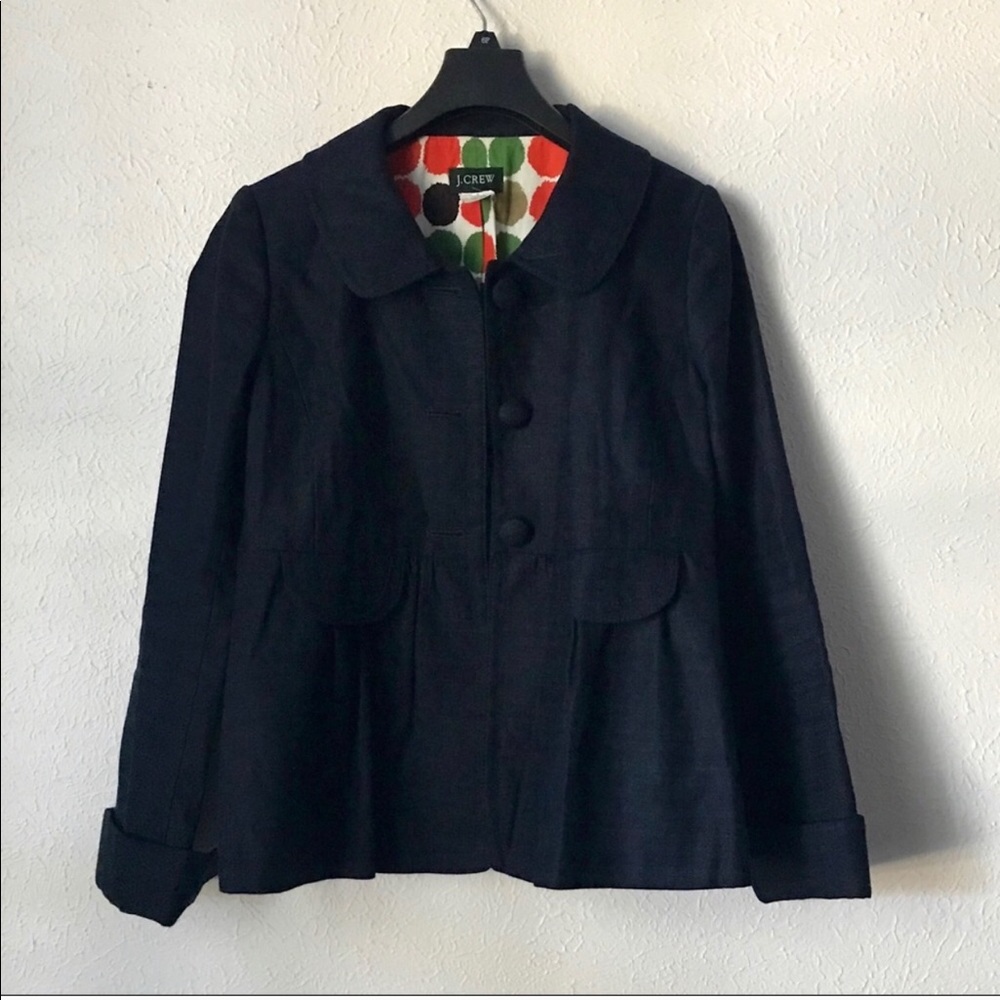 J Crew Black Ottoman Molly Jacket